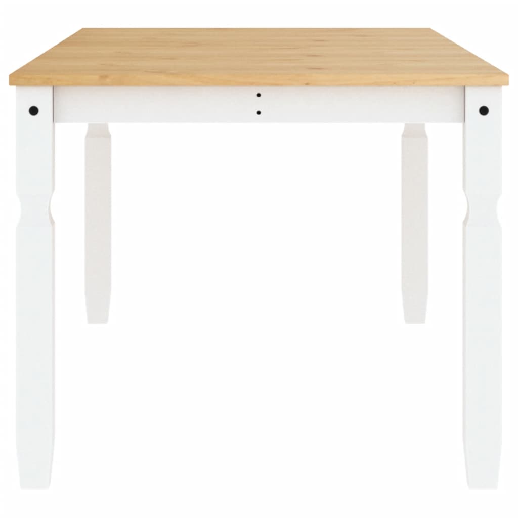 Dining Table Corona White 180x90x75 cm Solid Wood Pine