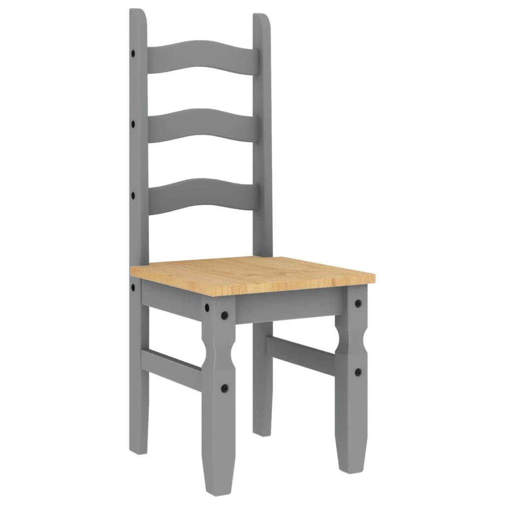 Dining Chairs 2 pcs Corona Grey 42x47x107 cm Solid Wood Pine