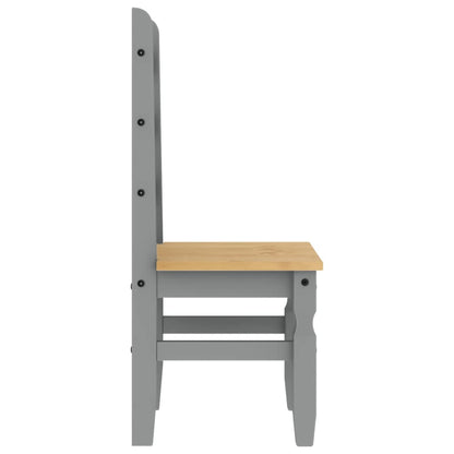 Dining Chairs 2 pcs Corona Grey 42x47x107 cm Solid Wood Pine