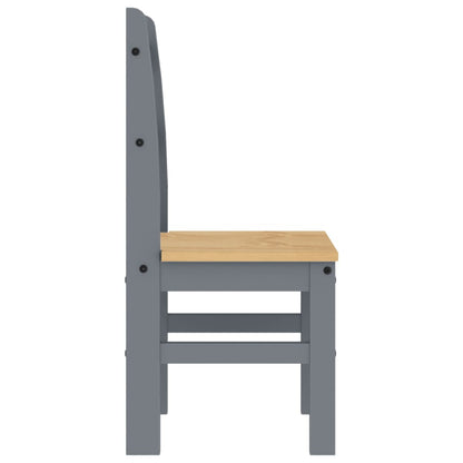 Dining Chairs 2 pcs Grey 40x46x99 cm Solid Wood Pine