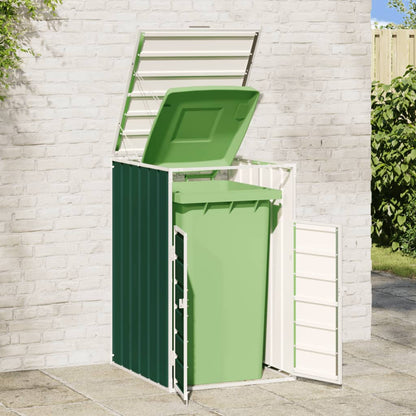 Wheelie Bin Storage for Single Bin Green 72x81x115 cm Steel