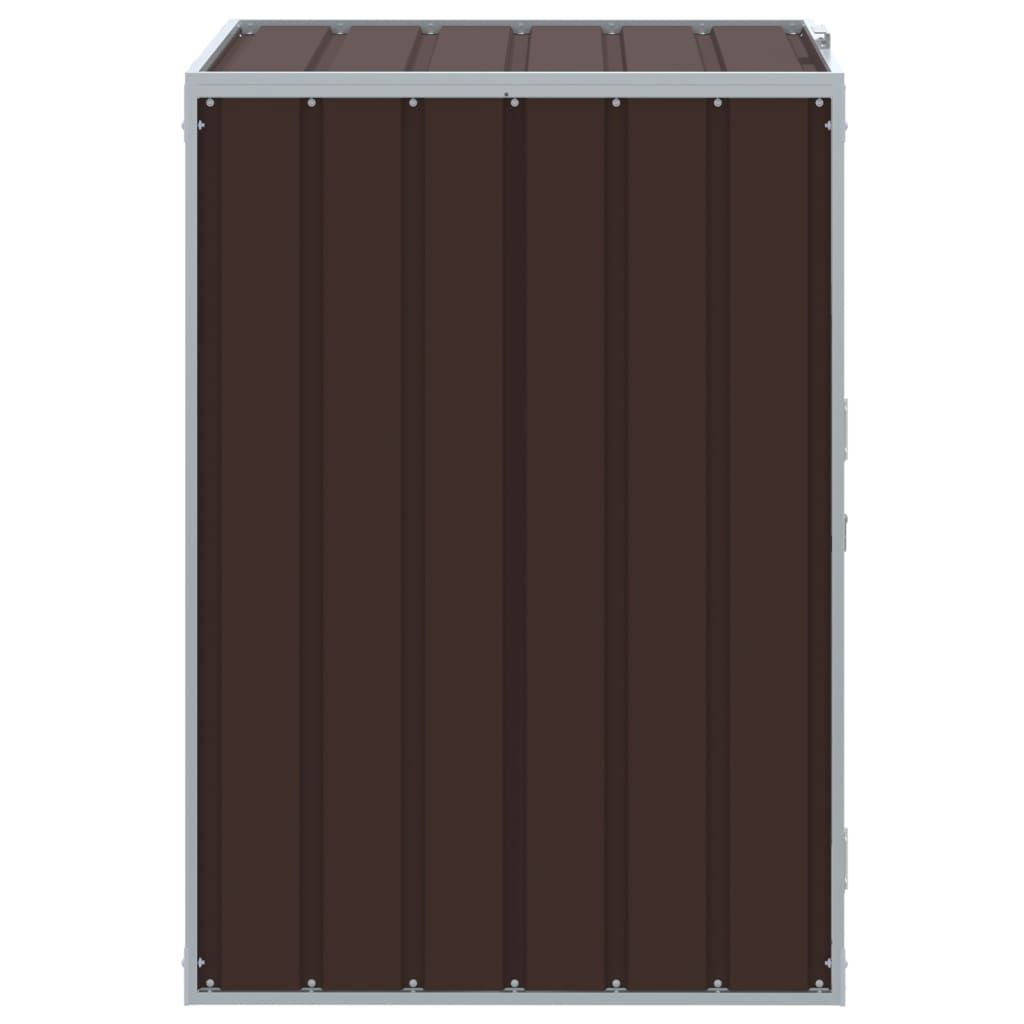 Wheelie Bin Storage for Single Bin Brown 72x81x115 cm Steel