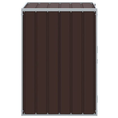 Wheelie Bin Storage for Single Bin Brown 72x81x115 cm Steel