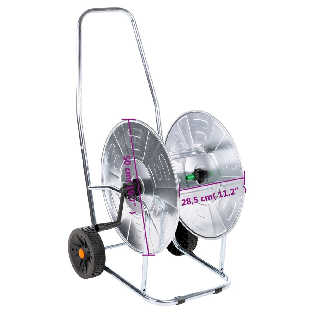 Hose Reel Cart for 80 m 3/4" Hose Steel