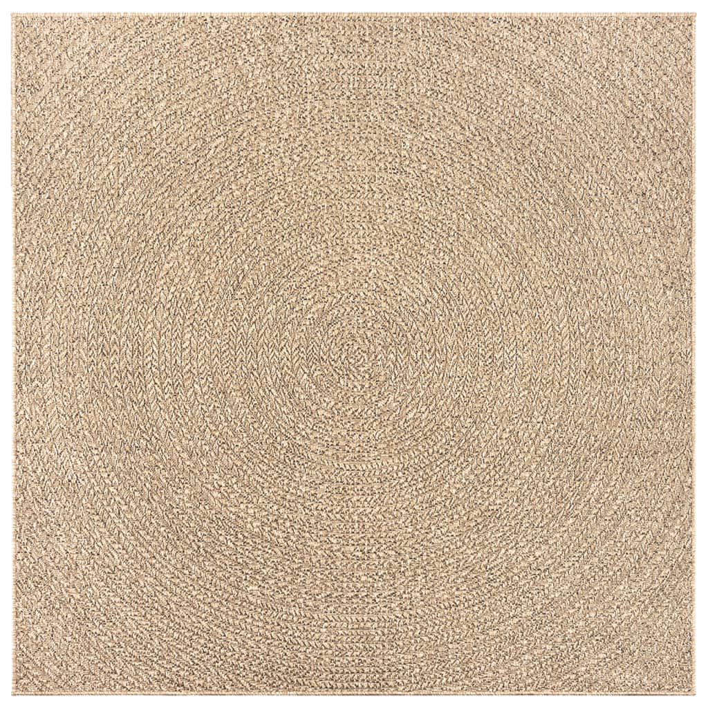 Rug ZIZUR 200x200 cm Jute Look Indoor and Outdoor