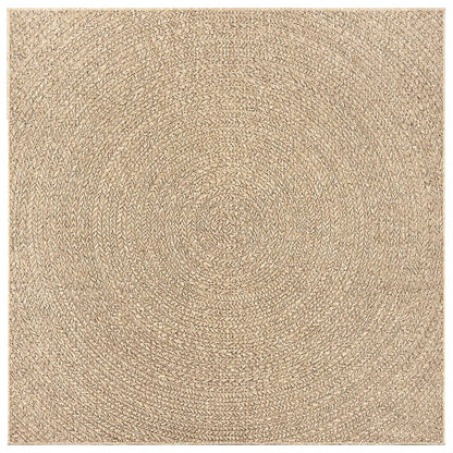 Rug ZIZUR 240x240 cm Jute Look Indoor and Outdoor