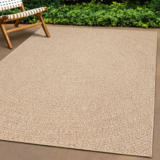 Rug ZIZUR 240x340 cm Jute Look Indoor and Outdoor