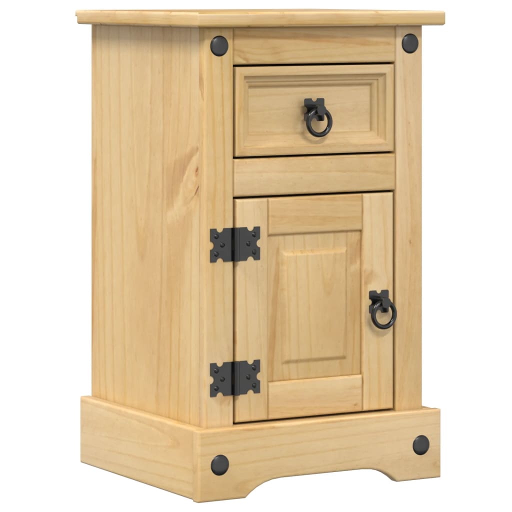 Bedside Cabinet Corona 35x32.5x58 cm Solid Wood Pine