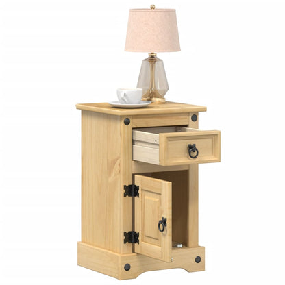 Bedside Cabinet Corona 35x32.5x58 cm Solid Wood Pine