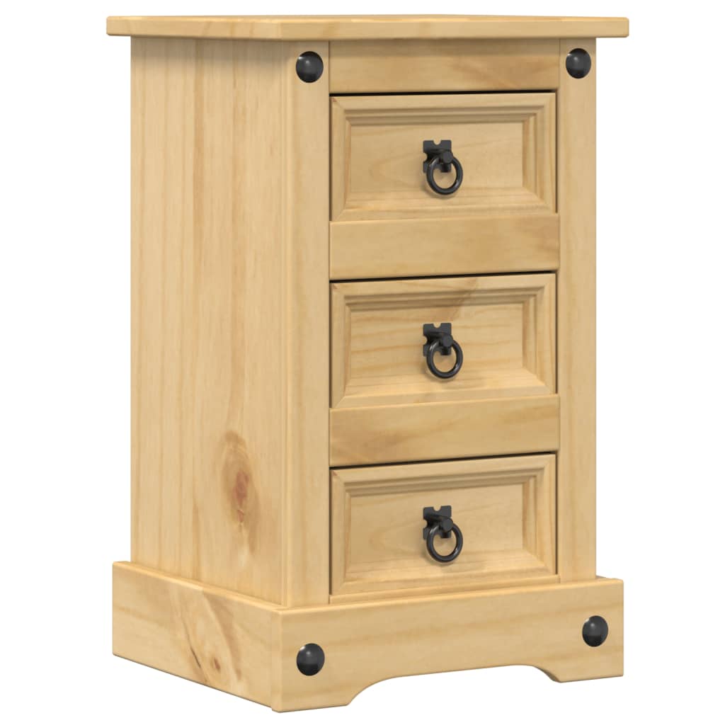 Bedside Cabinet Corona 35x32.5x58 cm Solid Wood Pine