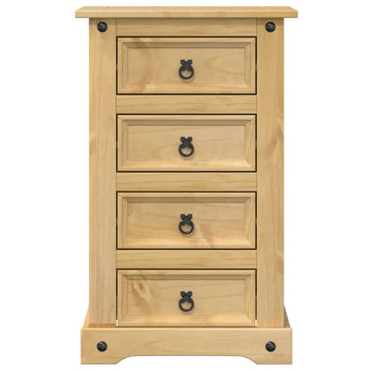 Bedside Cabinet Corona 53x39x84 cm Solid Wood Pine