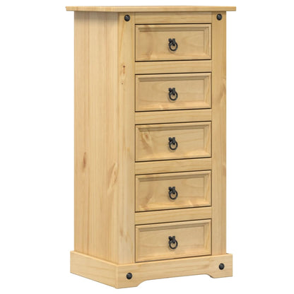 Bedside Cabinet Corona 53x39x103 cm Solid Wood Pine