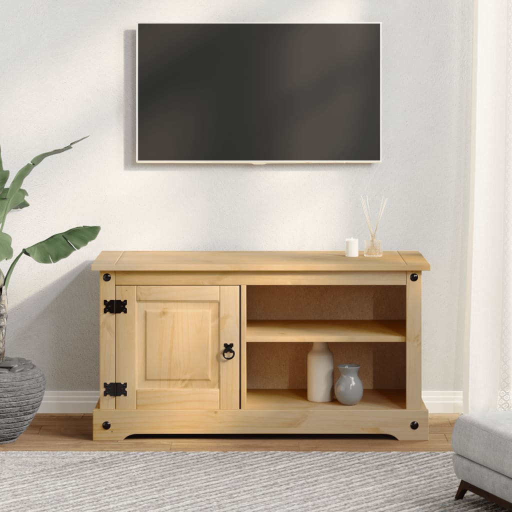 TV Cabinet Corona 100x37x52 cm Solid Wood Pine