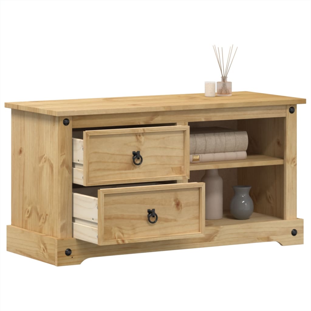 TV Cabinet Corona 100x40x52 cm Solid Wood Pine