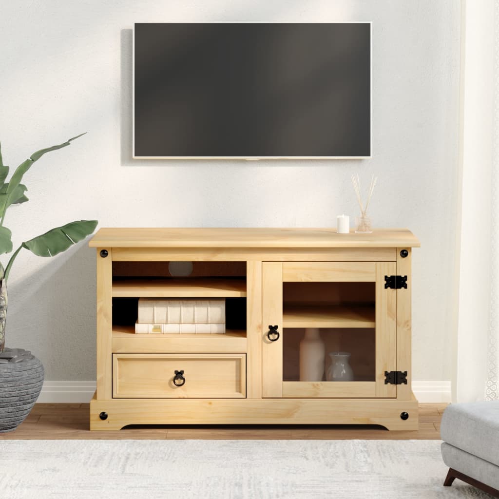 TV Cabinet Corona 100x45x58 cm Solid Wood Pine