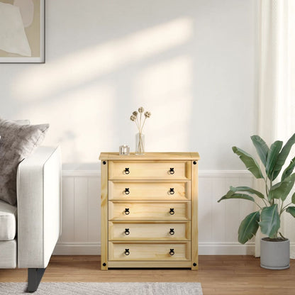 Chest of Drawers Corona 80x40x89 cm Solid Wood Pine