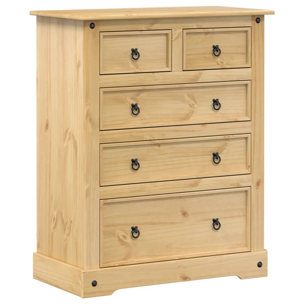 Chest of Drawers Corona 92x48x114 cm Solid Wood Pine