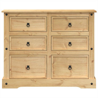 Chest of Drawers Corona 110x43x91 cm Solid Wood Pine