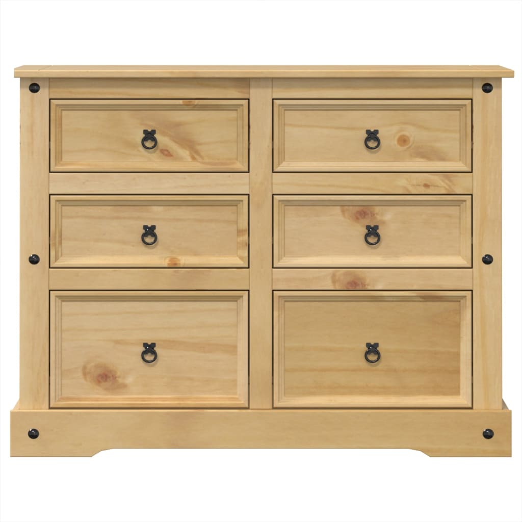 Chest of Drawers Corona 120x48x91 cm Solid Wood Pine