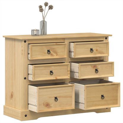 Chest of Drawers Corona 120x48x91 cm Solid Wood Pine