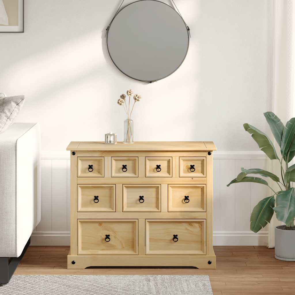 Chest of Drawers Corona 103x46x83 cm Solid Wood Pine