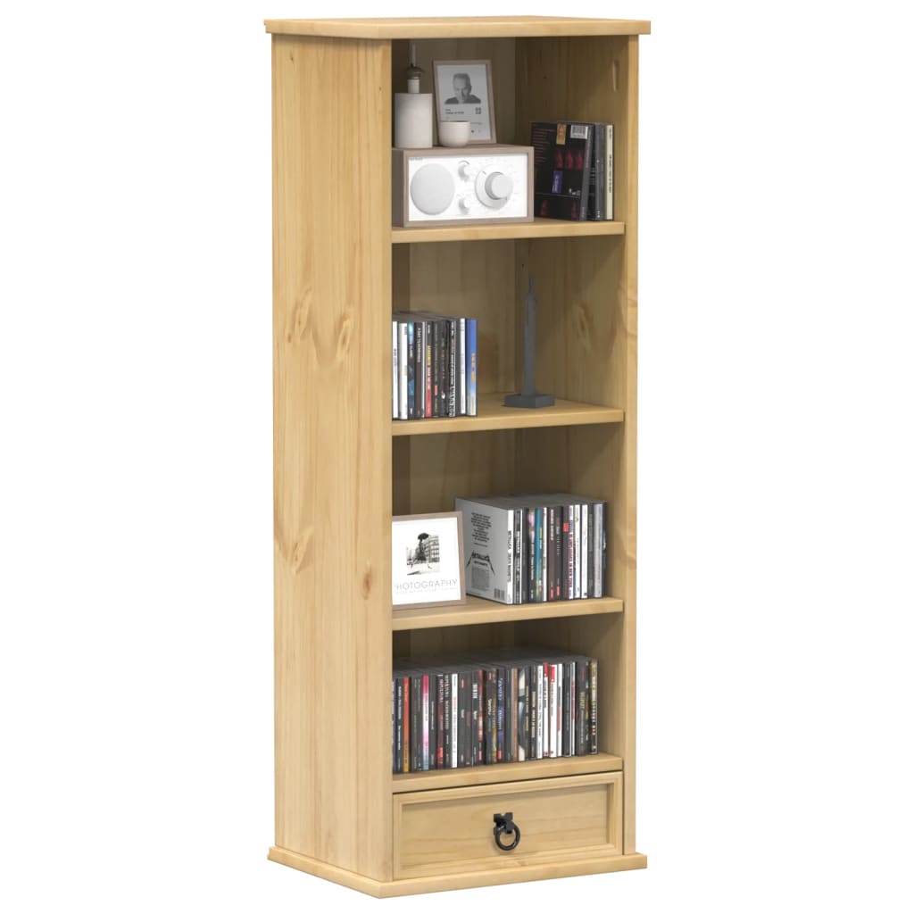 CD Cabinet Corona 40x30x110 cm Solid Wood Pine