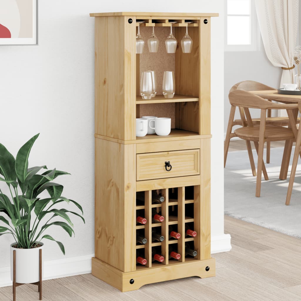 Wine Rack Corona 56x35x120 cm Solid Wood Pine