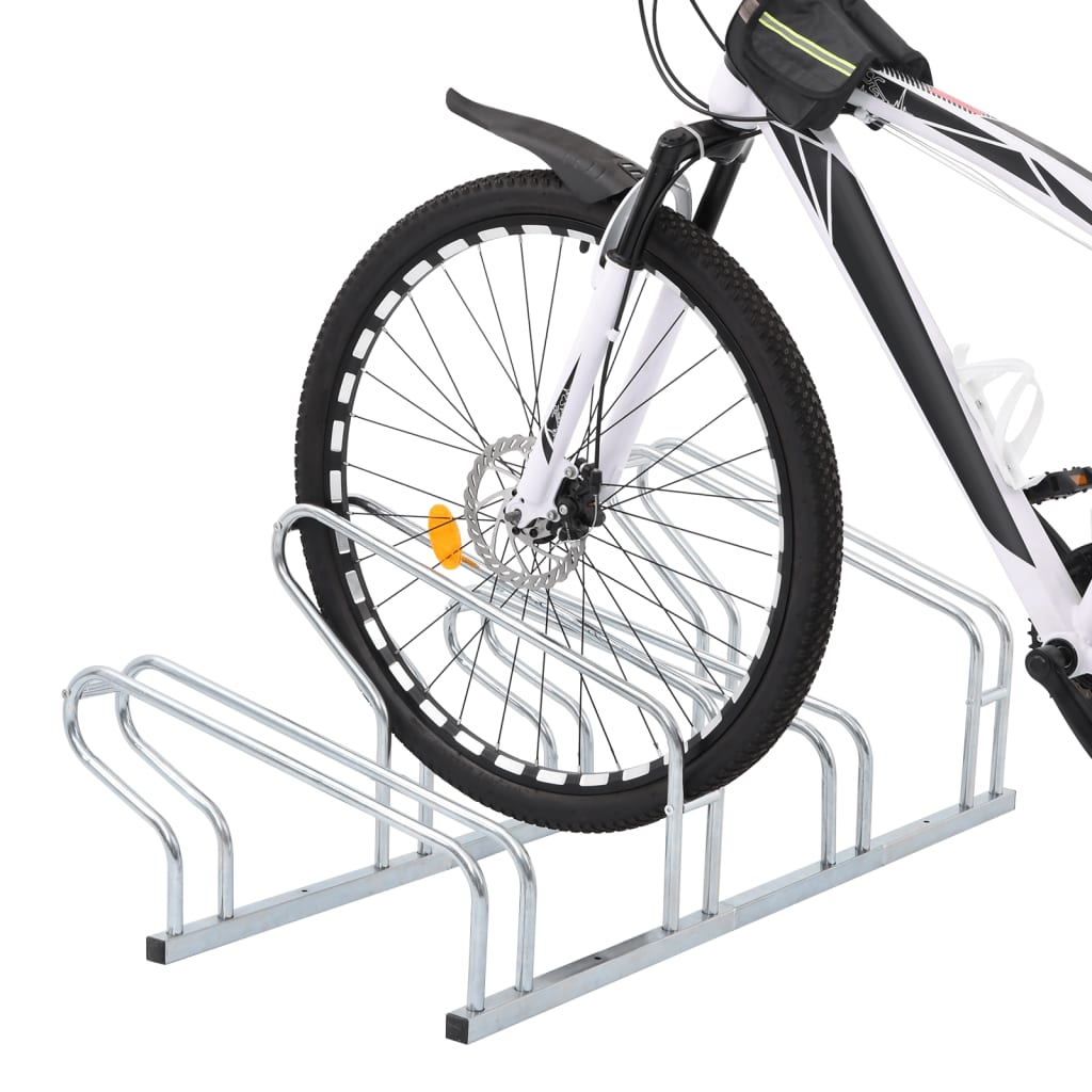 Bicycle Stand for 4 Bikes Floor Freestanding Galvanised Steel