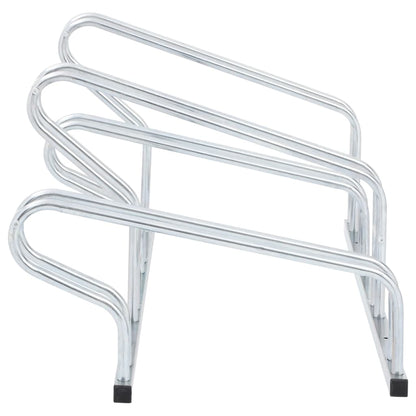 Bicycle Stand for 4 Bikes Floor Freestanding Galvanised Steel