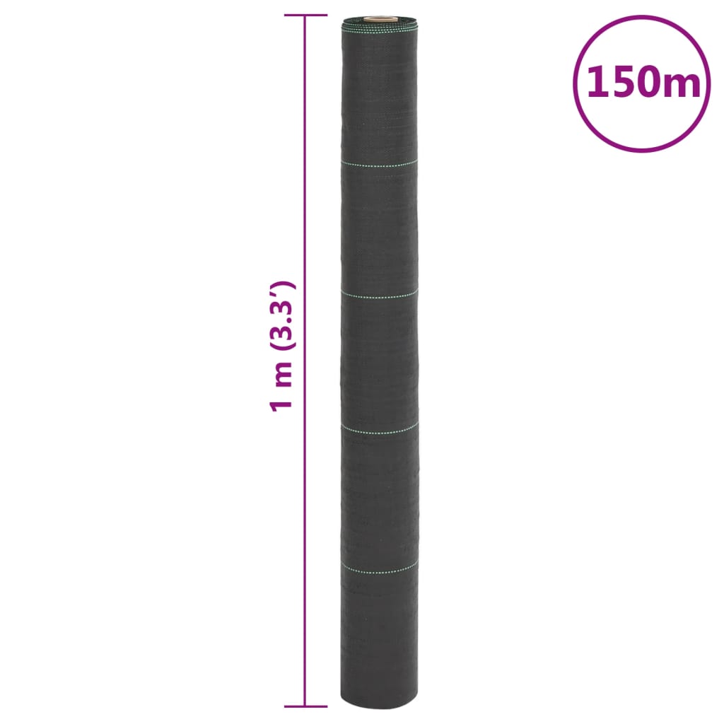 Weed Membrane Black 1x150 m PP