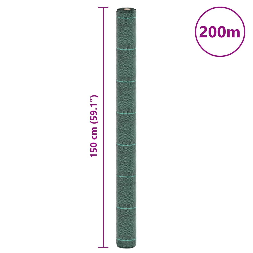 Weed Membrane Green 1.5x200 m PP