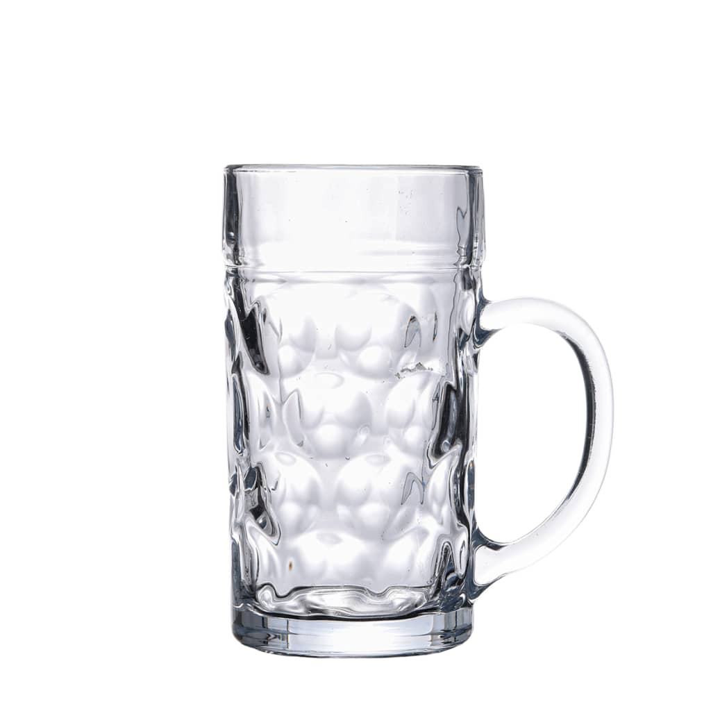 Beer Mugs with Handle Glass 6 pcs 1000 ml