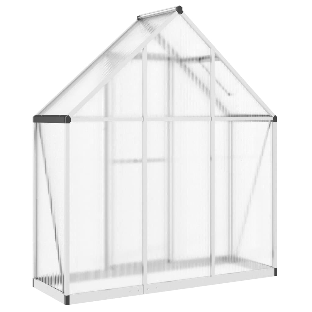 Greenhouse with Base Frame Silver 169x58x195 cm Aluminium