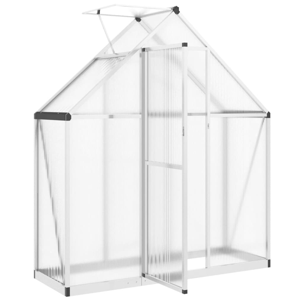 Greenhouse with Base Frame Silver 169x58x195 cm Aluminium