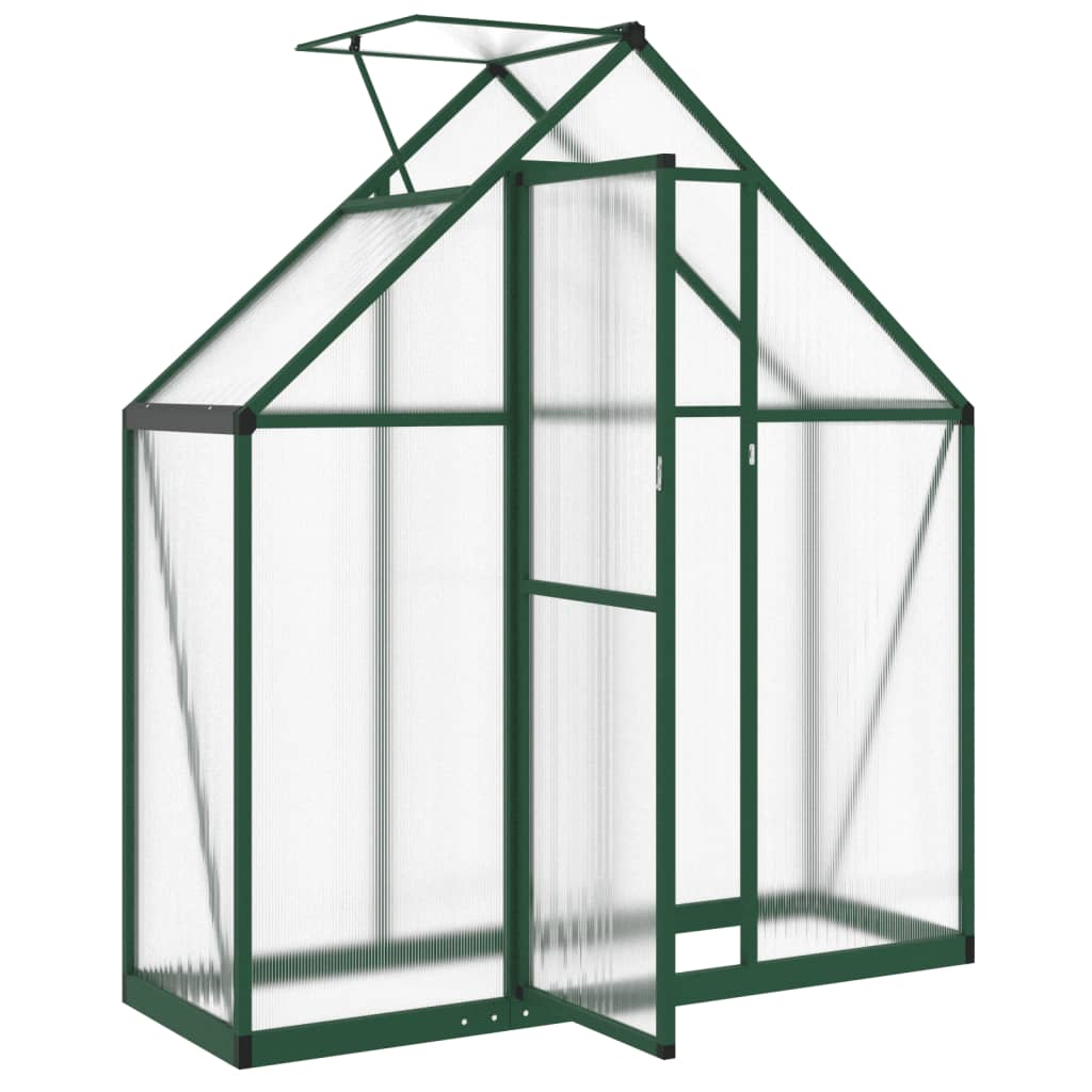 Greenhouse with Base Frame Green 169x58x195 cm Aluminium