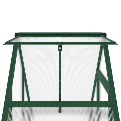 Greenhouse with Base Frame Green 169x58x195 cm Aluminium