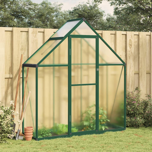 Greenhouse with Base Frame Green 169x58x195 cm Aluminium