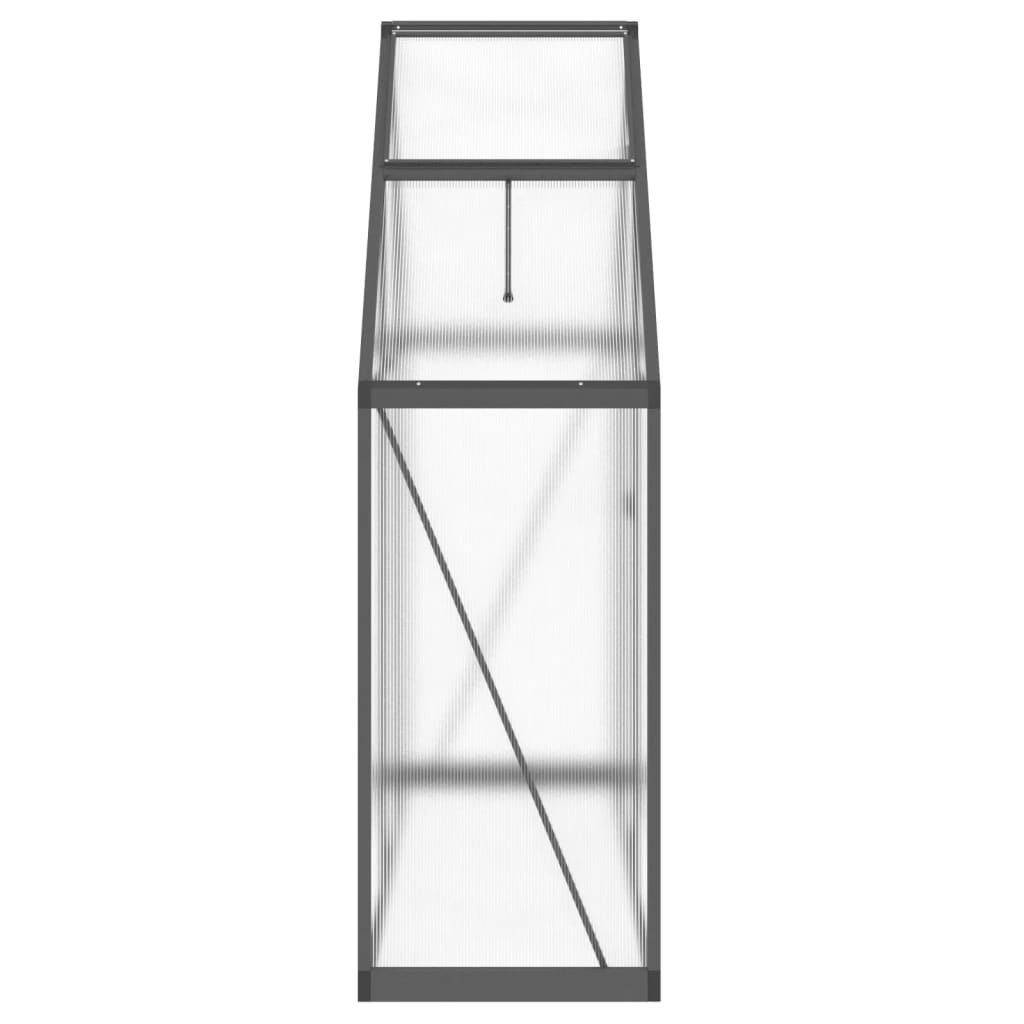 Greenhouse with Base Frame Anthracite 169x58x195 cm Aluminium