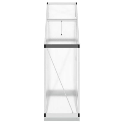 Greenhouse with Base Frame Silver 169x58x202 cm Aluminium