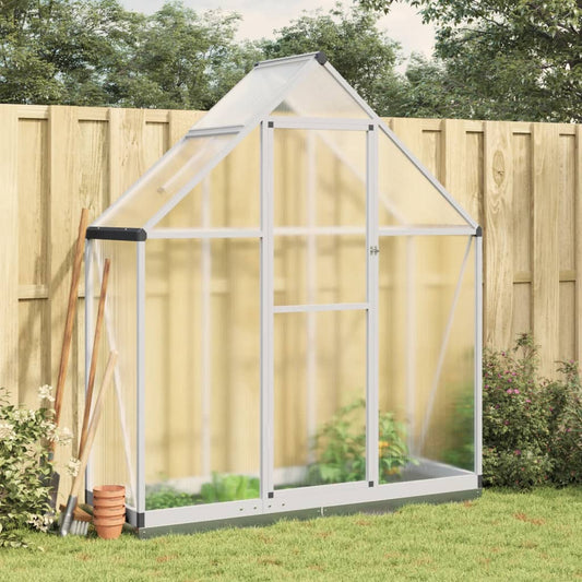 Greenhouse with Base Frame Silver 169x58x202 cm Aluminium