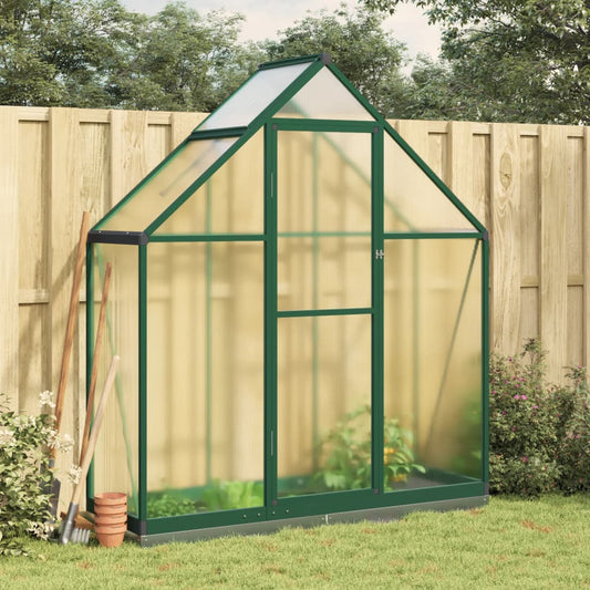 Greenhouse with Base Frame Green 169x58x202 cm Aluminium