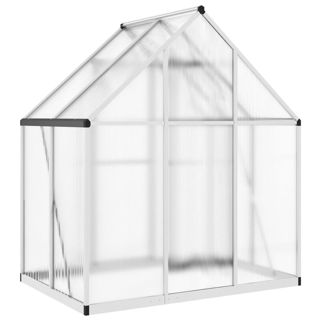 Greenhouse with Base Frame Silver 169x114x195 cm Aluminium