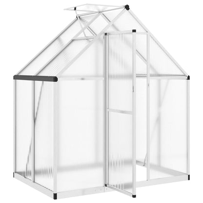 Greenhouse with Base Frame Silver 169x114x195 cm Aluminium