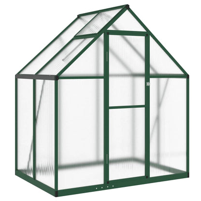 Greenhouse with Base Frame Green 169x114x195 cm Aluminium