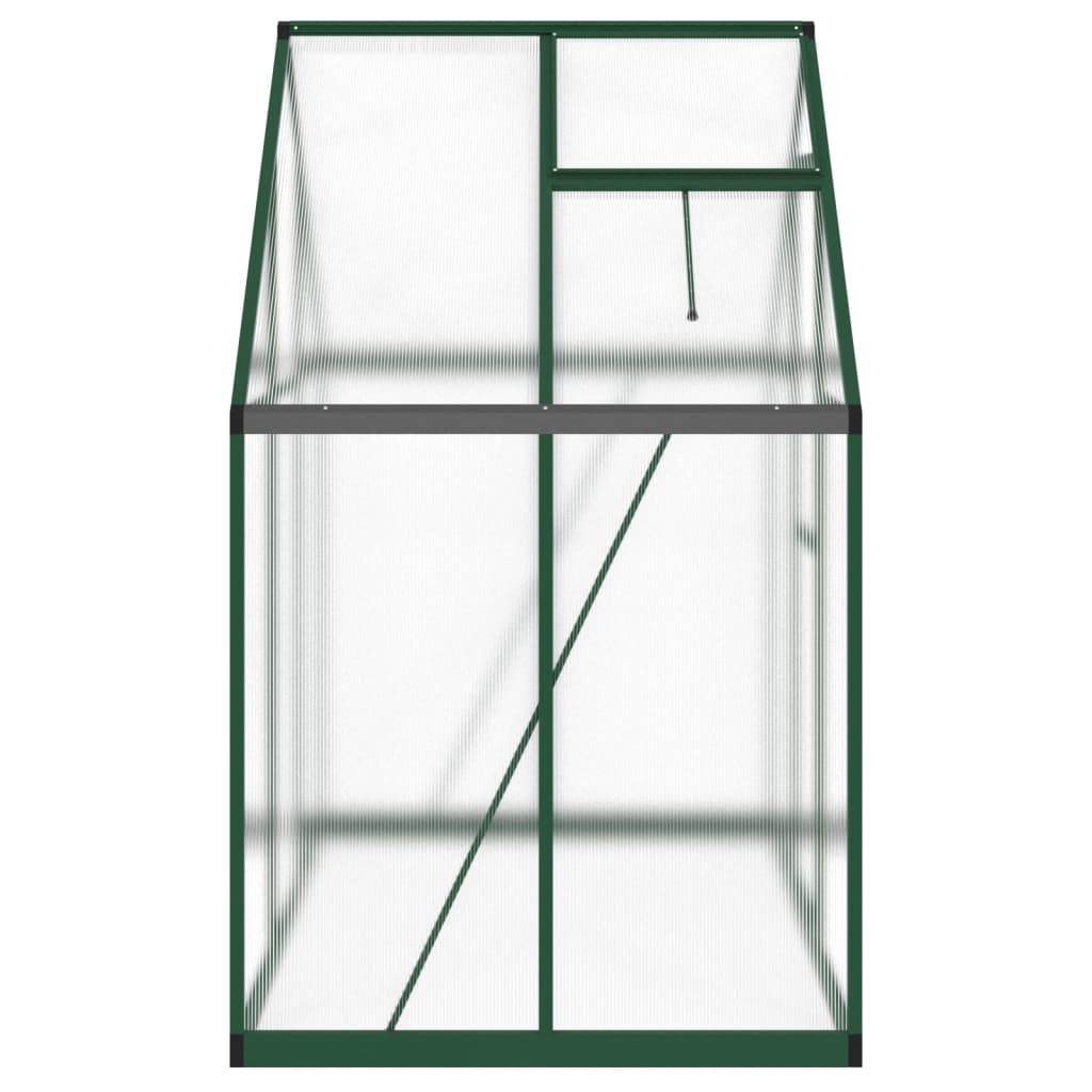 Greenhouse with Base Frame Green 169x114x195 cm Aluminium