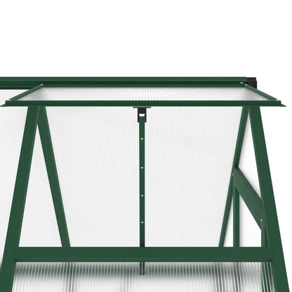 Greenhouse with Base Frame Green 169x114x195 cm Aluminium