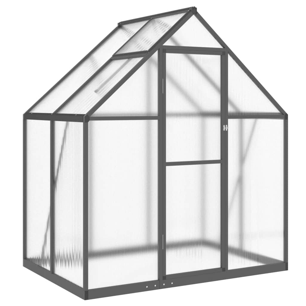 Greenhouse with Base Frame Anthracite 169x114x195 cm Aluminium