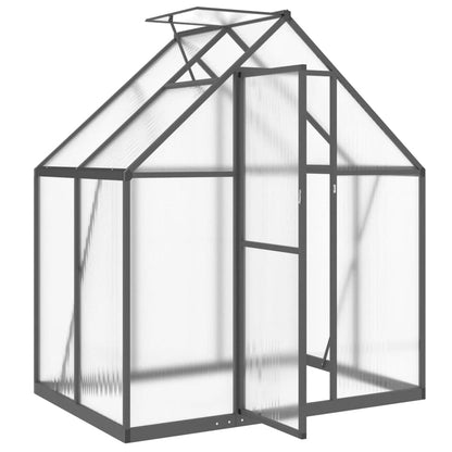 Greenhouse with Base Frame Anthracite 169x114x195 cm Aluminium