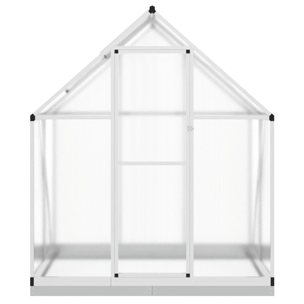 Greenhouse with Base Frame Silver 169x114x202 cm Aluminium