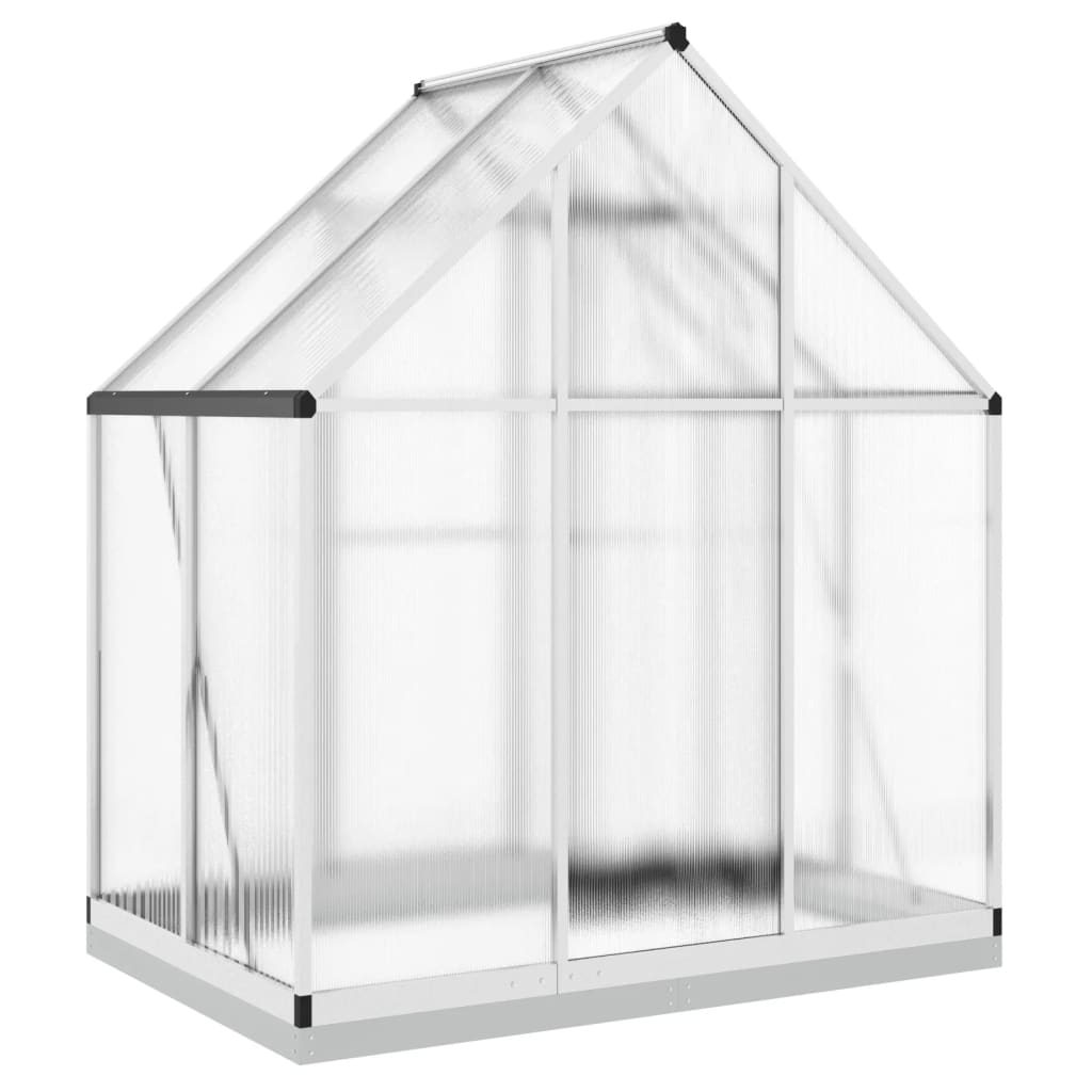 Greenhouse with Base Frame Silver 169x114x202 cm Aluminium